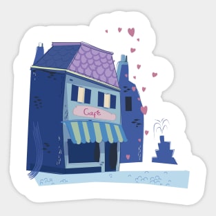 French Cafe Sticker